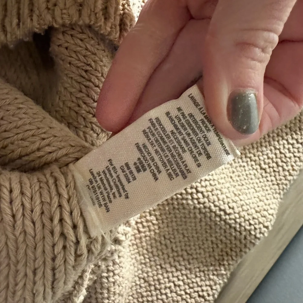 Free People Cream Turtleneck Sweater